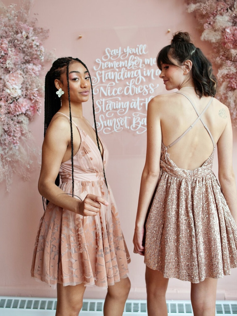 LUXXEL - Riley Pleated Mini Dress - Picture 4 of 10
